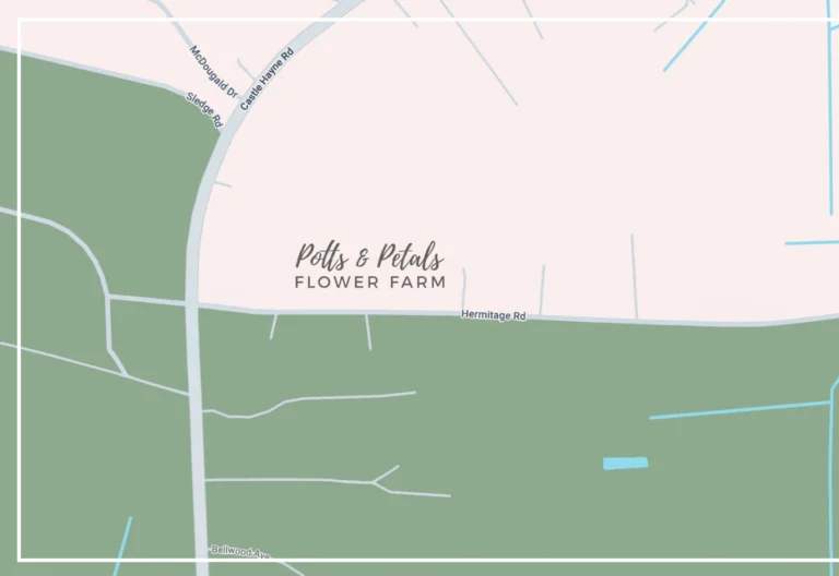 Potts & Petals farm stand location map